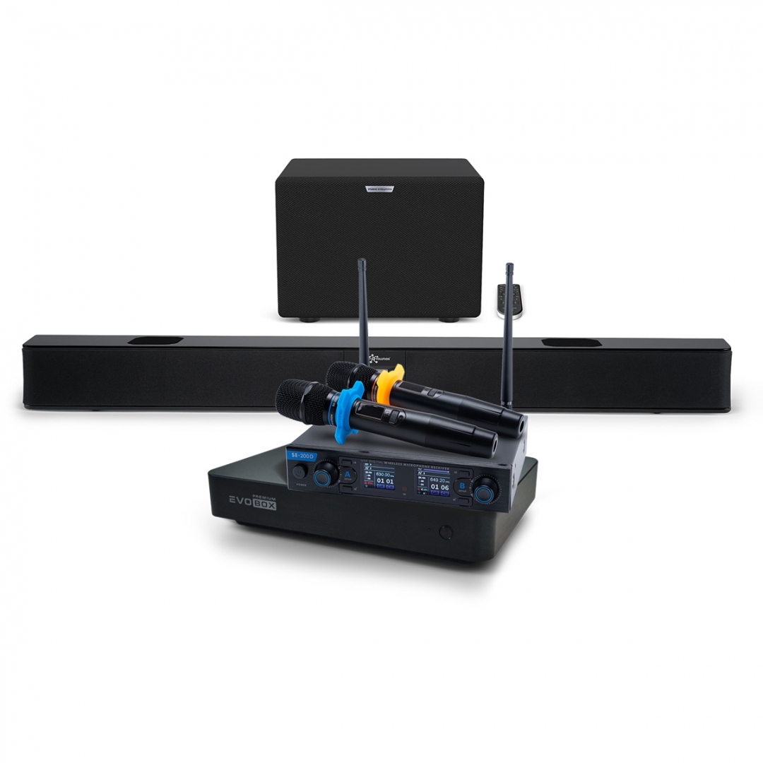 Hi-End караоке-система EVOBOX Premium + EvoSoundBar (саундбар с караоке) в Кемеровской области