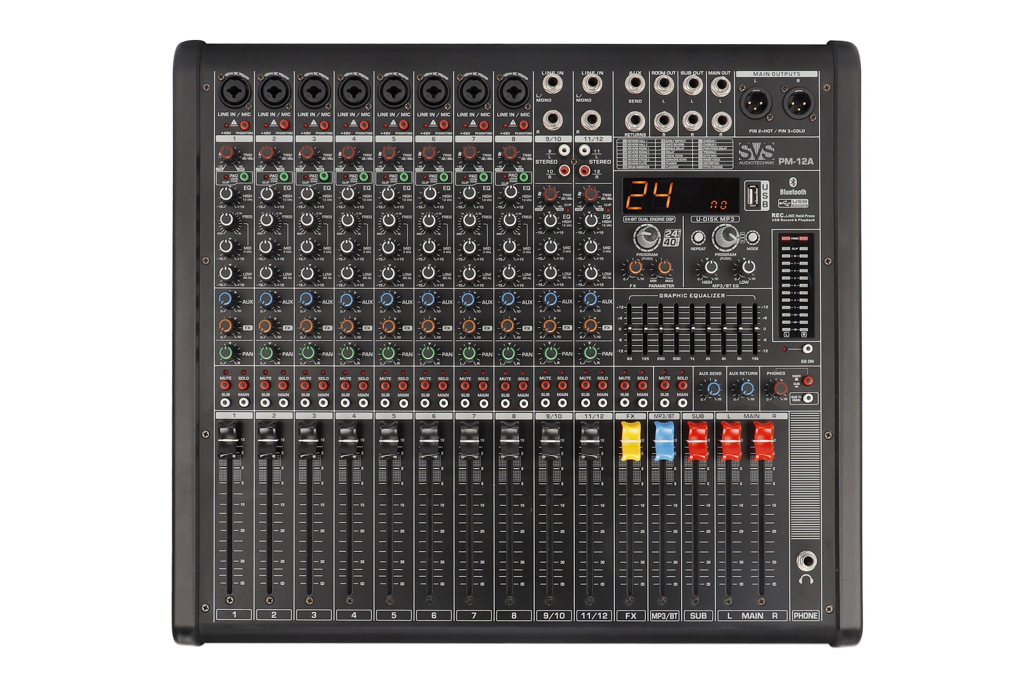 SVS Audiotechnik mixers PM-12A Активный аналоговый микшерный пульт, 12-канальный в Кемеровской области